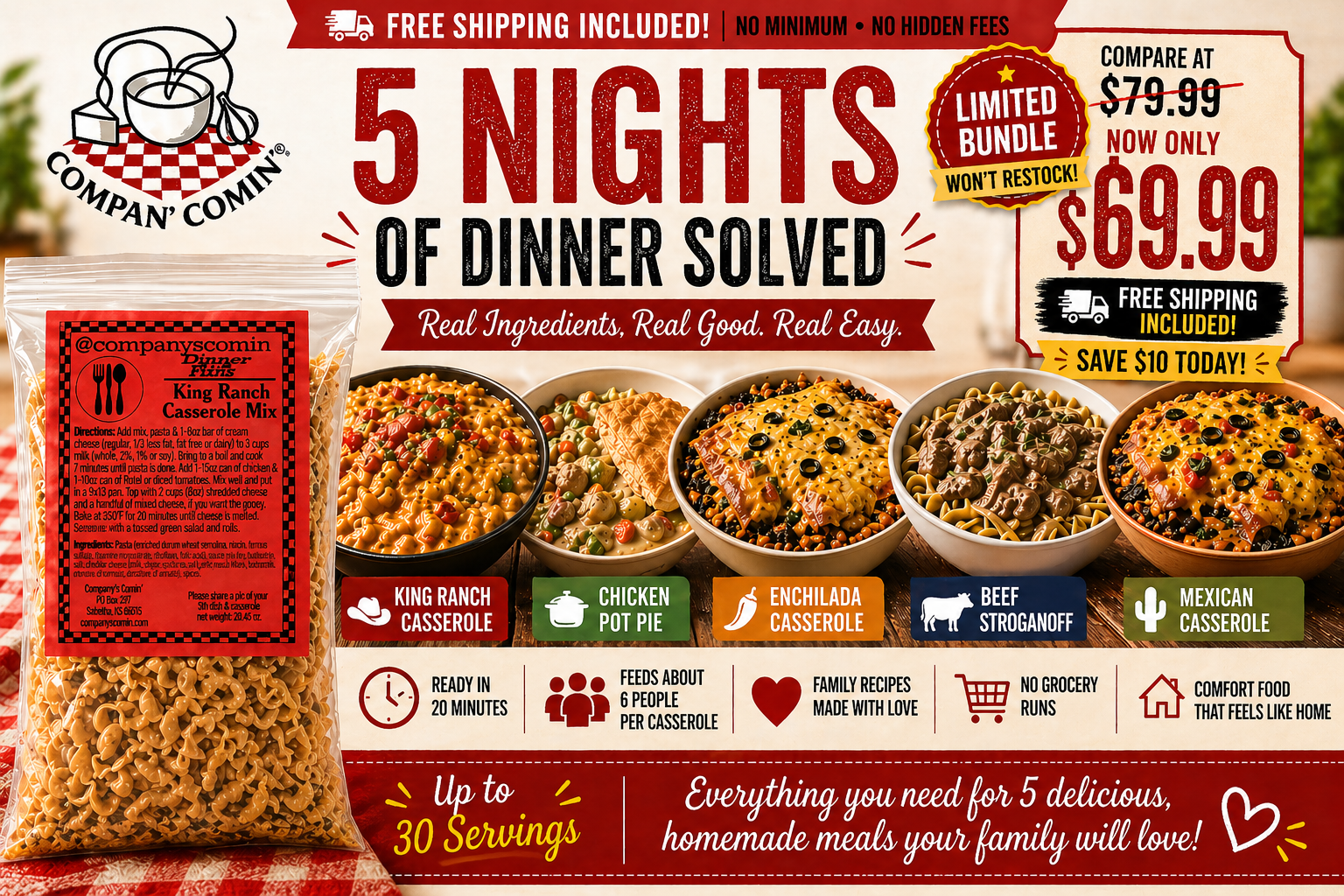 5 Nights of Dinner Solved