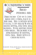 Bread Pudding Dessert Mix