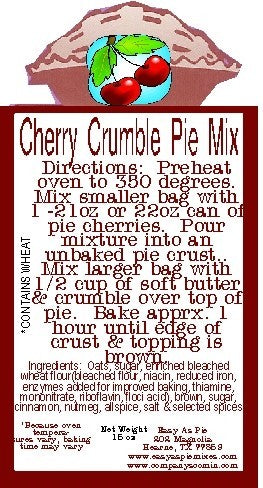 Cherry Crumble Pie